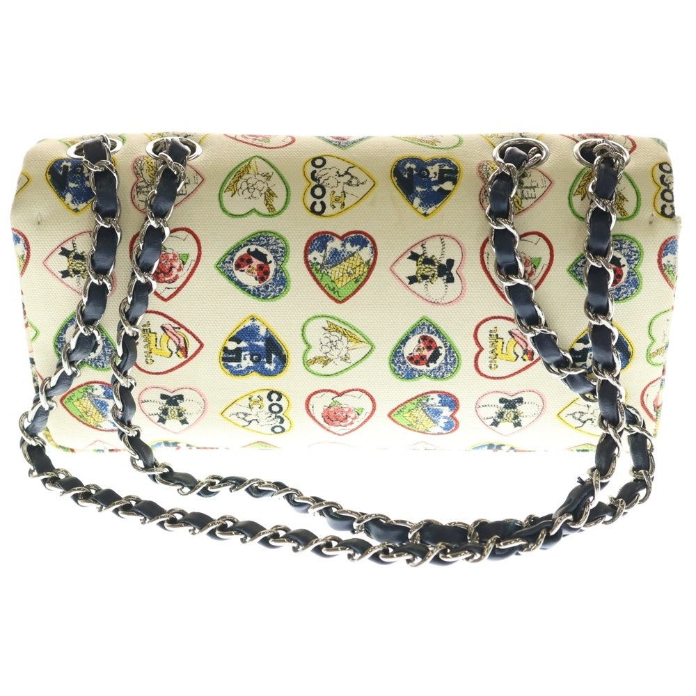 CHANEL(シャネル) バレンタイン チェーンショルダーバッグ マルチカラー キャンバス シルバー金具 レディース