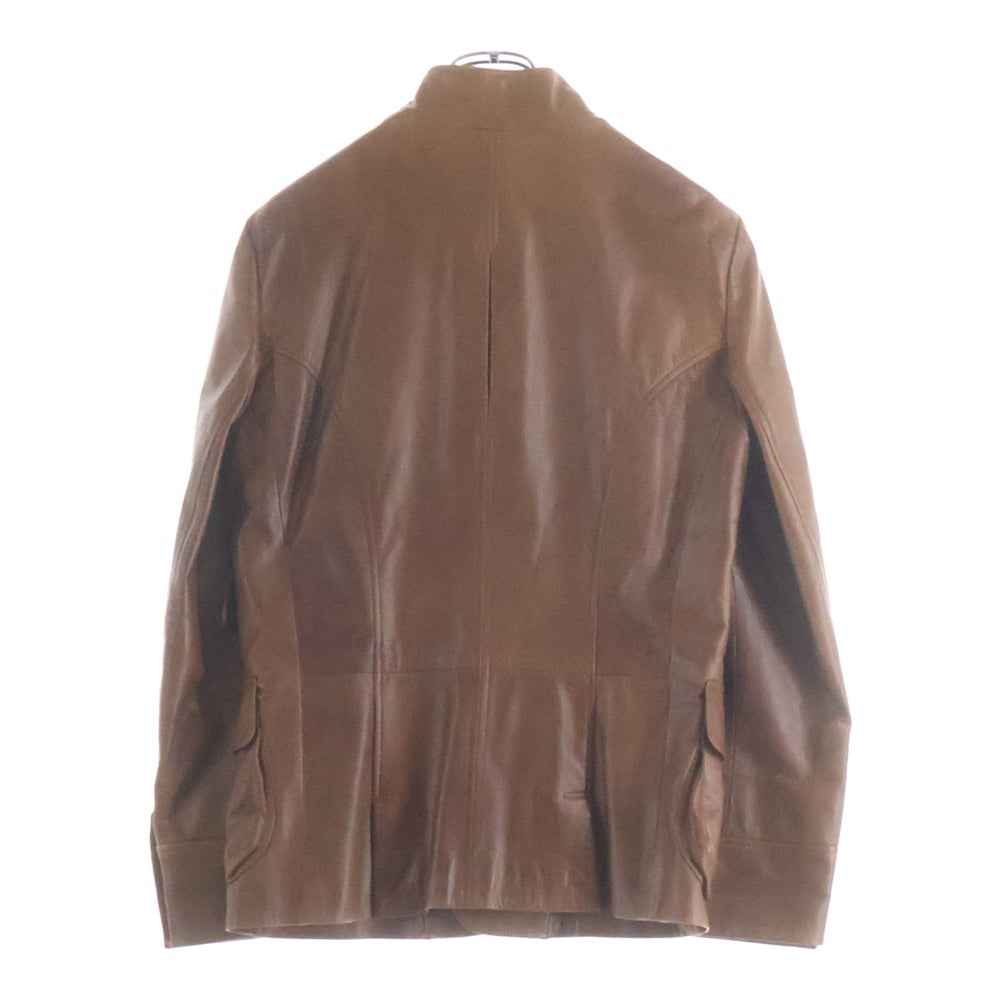 Paul Smith(ポールスミス) レザーテーラードジャケット ブラウン