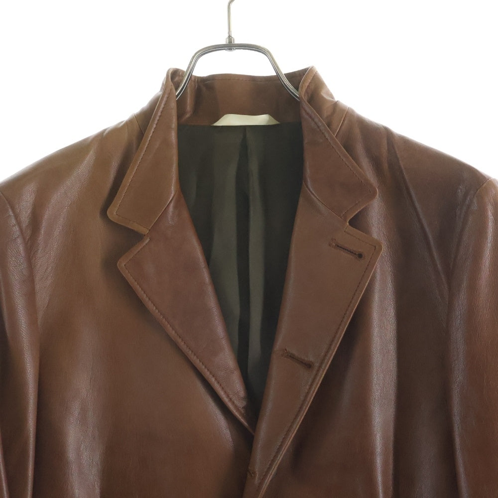 Paul Smith(ポールスミス) レザーテーラードジャケット ブラウン