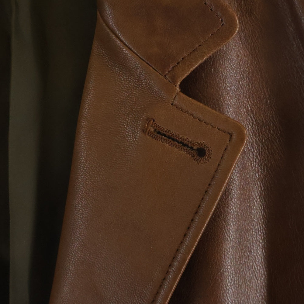 Paul Smith(ポールスミス) レザーテーラードジャケット ブラウン