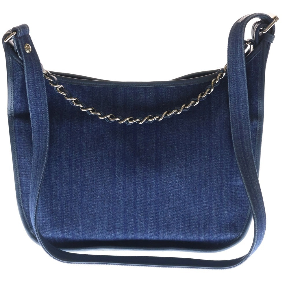 CHANEL(シャネル) マトラッセ ココマーク デニム ショルダーバッグ シルバー金具 A57641 レディース
