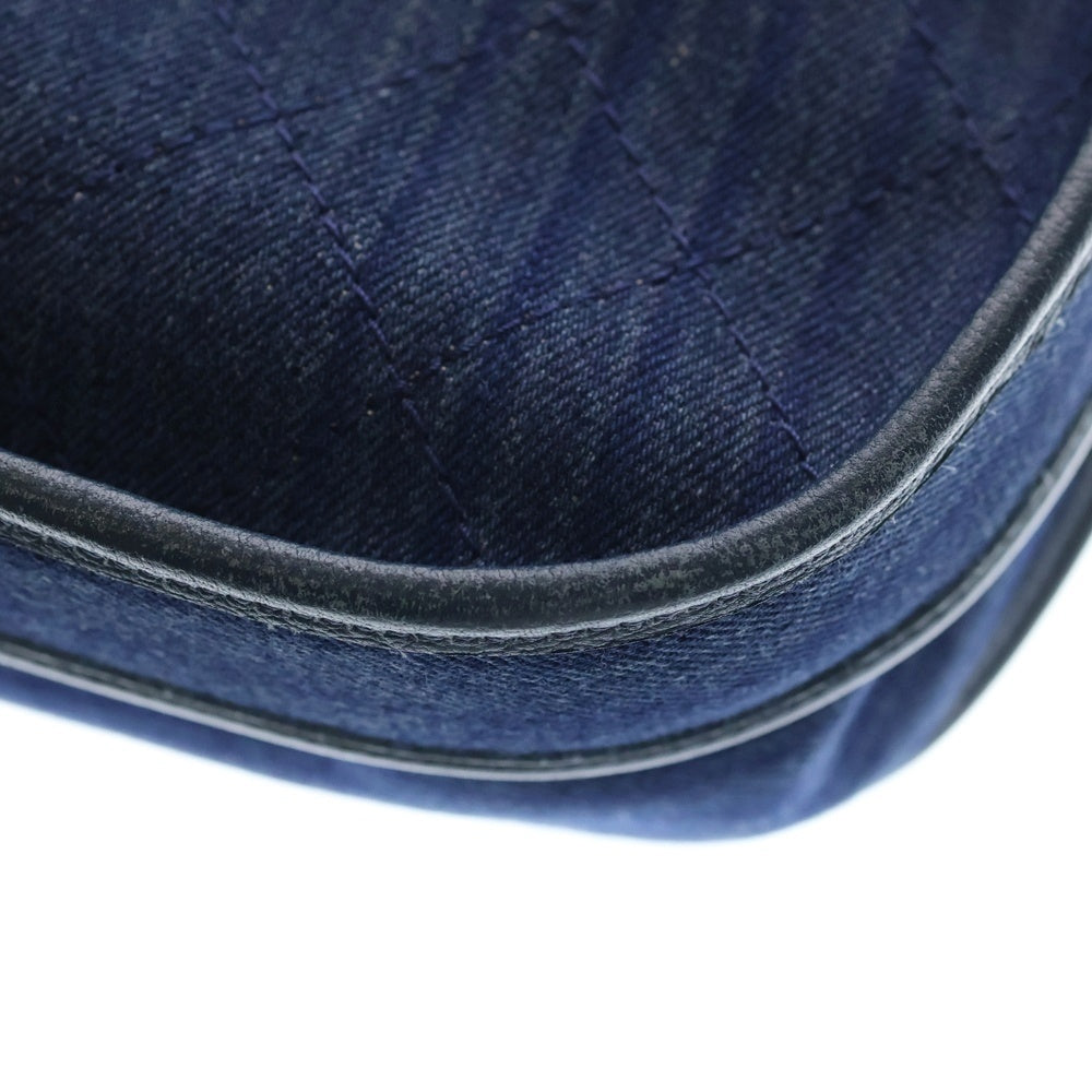 CHANEL(シャネル) マトラッセ ココマーク デニム ショルダーバッグ シルバー金具 A57641 レディース