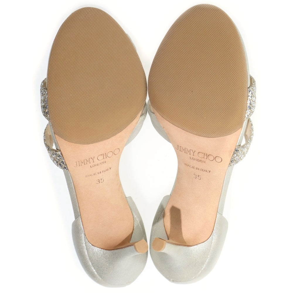 JIMMY CHOO(ジミーチュウ) ビジュー パンプス シルバー レディース