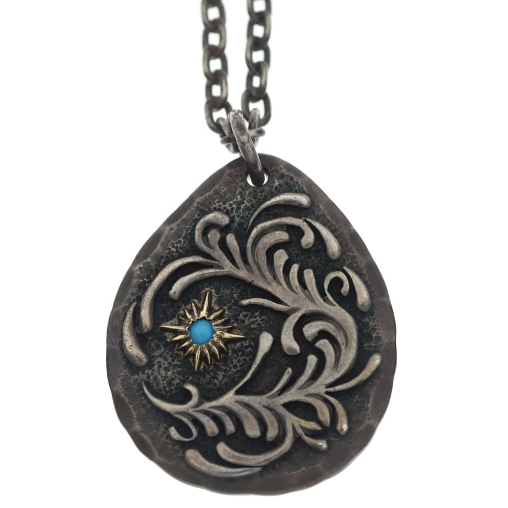 ARIZONA FREEDOM(アリゾナフリーダム) 唐草メタルターコイズ ネックレストップ チェーン セット ネックレス シルバー