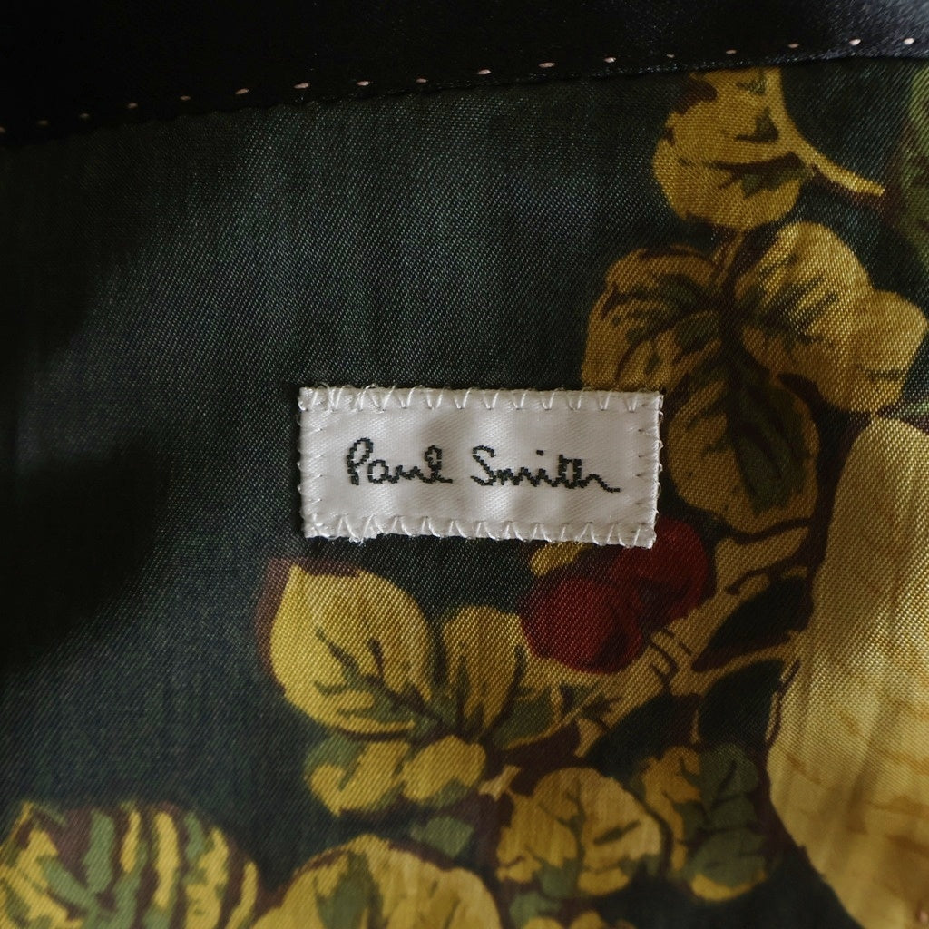 Paul Smith(ポールスミス) セットアップスーツ サテンパイピング ウール 2B テーラードジャケット ノータック スラックスパンツ ブラック PM-ST-38663