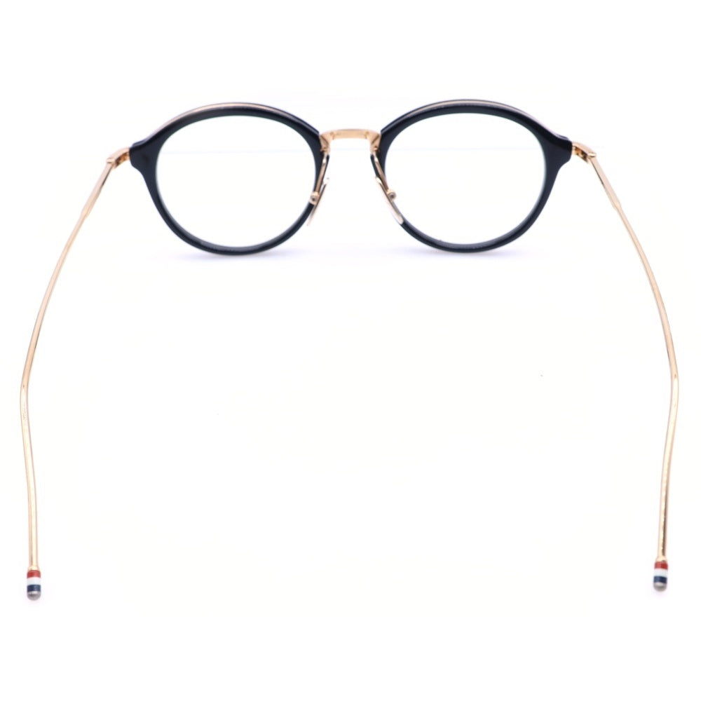 THOM BROWNE(トムブラウン) ボストンフレームサングラス ブラック/ゴールド