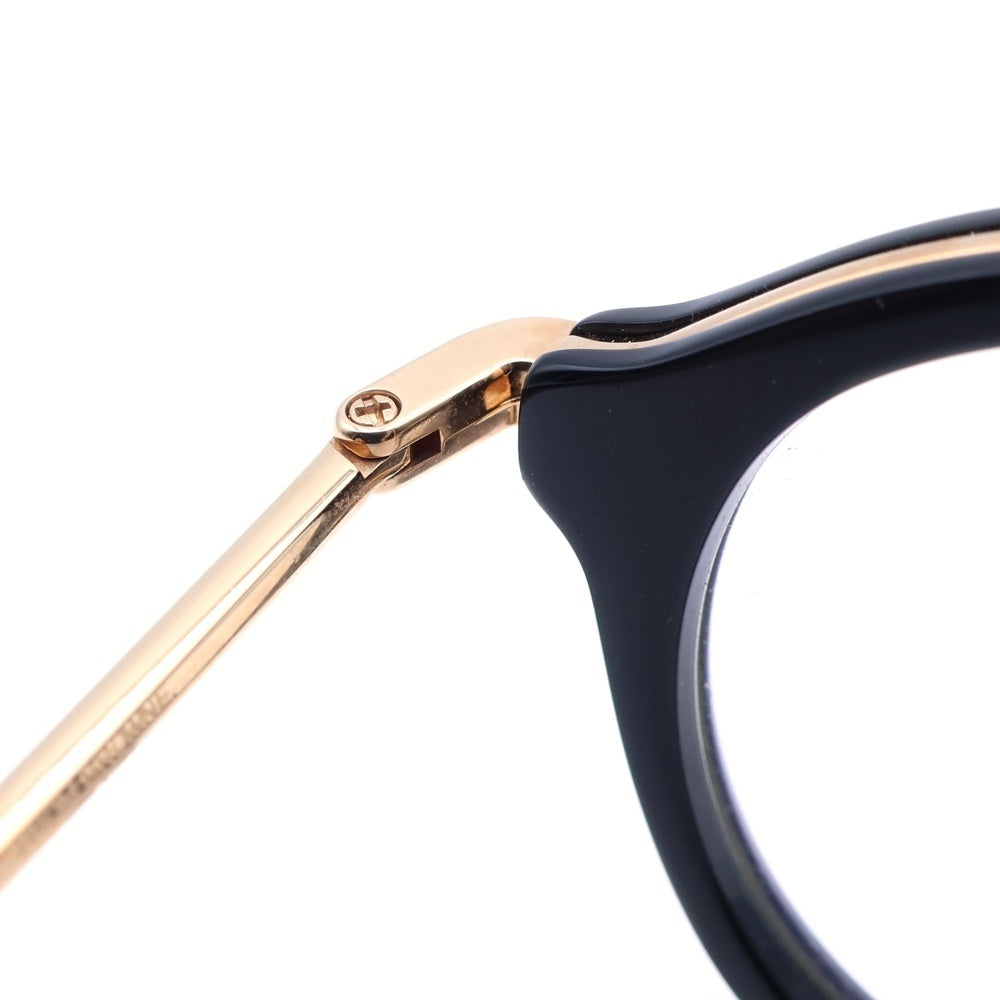 THOM BROWNE(トムブラウン) ボストンフレームサングラス ブラック/ゴールド