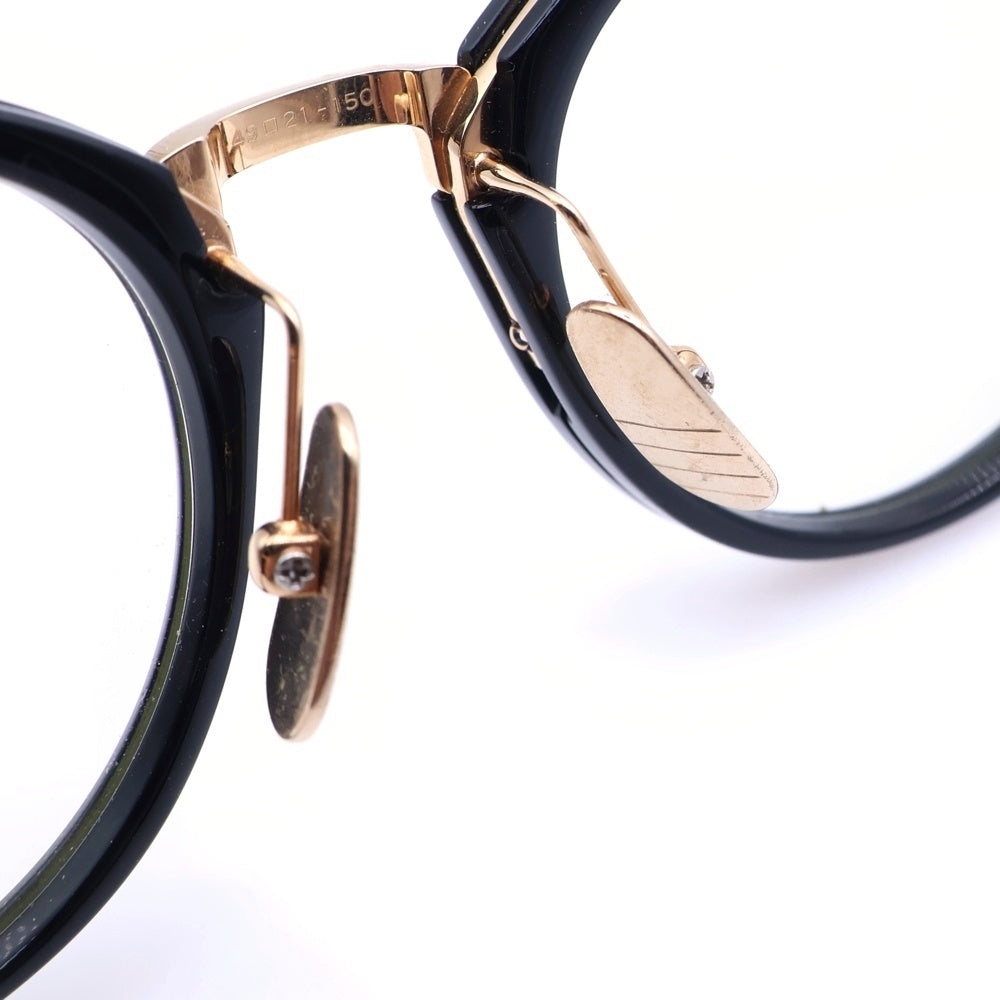 THOM BROWNE(トムブラウン) ボストンフレームサングラス ブラック/ゴールド