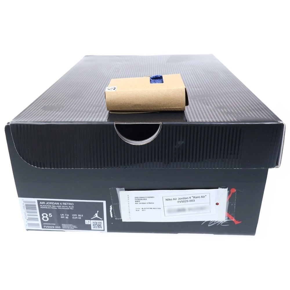 NIKE(ナイキ) AIR JORDAN 4 RARE AIR GOLD LETTERING FV5029-003 エアジョーダン4 レアエア ゴールドレタリング ローカットスニーカーブラック