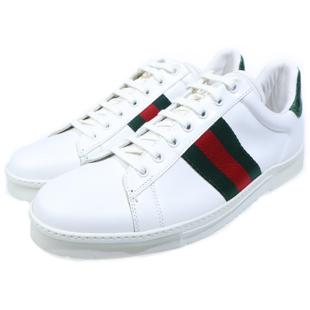 GUCCI(グッチ) エース レザローカットースニーカー ホワイト 125375