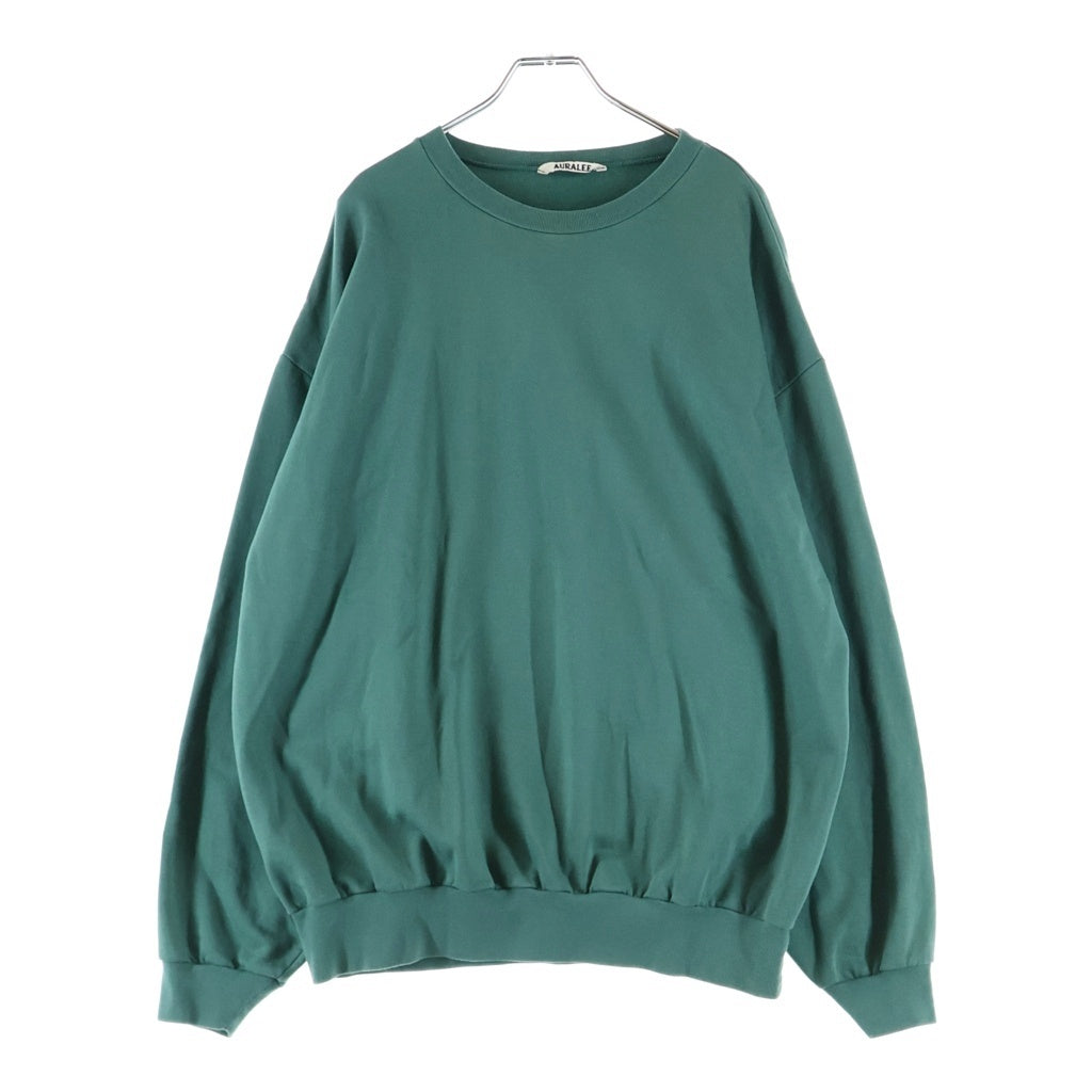 AURALEE(オーラリー) 22AW ELASTIC HIGH GAUGE SWEAT エラスティック ハイ ゲージ クルーネック プルオーバースウェットトレーナー グリーン A22AP01NU