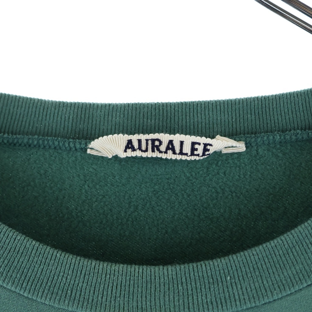 AURALEE(オーラリー) 22AW ELASTIC HIGH GAUGE SWEAT エラスティック ハイ ゲージ クルーネック プルオーバースウェットトレーナー グリーン A22AP01NU