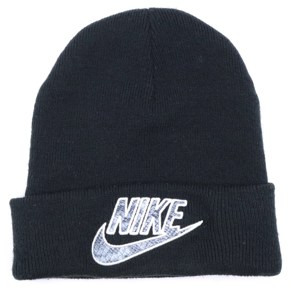 SUPREME(シュプリーム) 21SS ×NIKE Snakeskin Beanie ナイキ スネークスキン ビーニー ニット帽 帽子 ブラック DD1536-010 DD1536-010