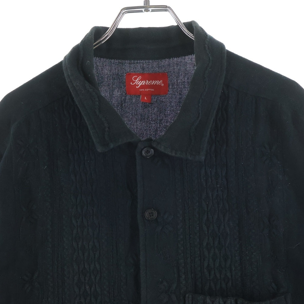 SUPREME(シュプリーム) 20SS Embroiderd S/S Shirt エンブロイダリー キューバ 半袖シャツ ブラック