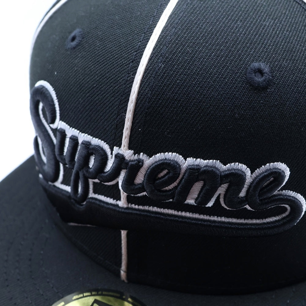 SUPREME(シュプリーム) 25SS Piping Script Logo New Era パイピングスクリプトロゴ ベースボールキャップ ブラック