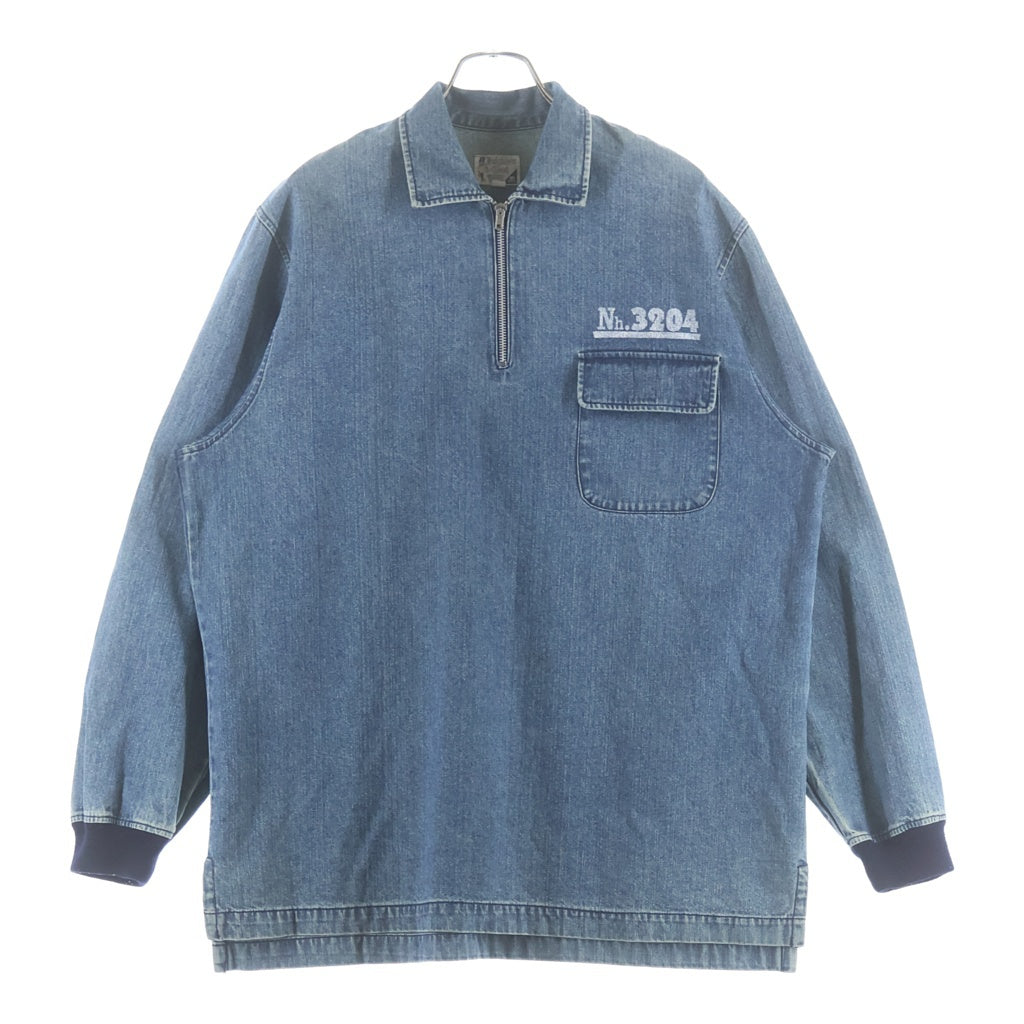 NEIGHBORHOOD(ネイバーフッド) バックプリント デニム プルオーバー 長袖シャツ インディゴ
