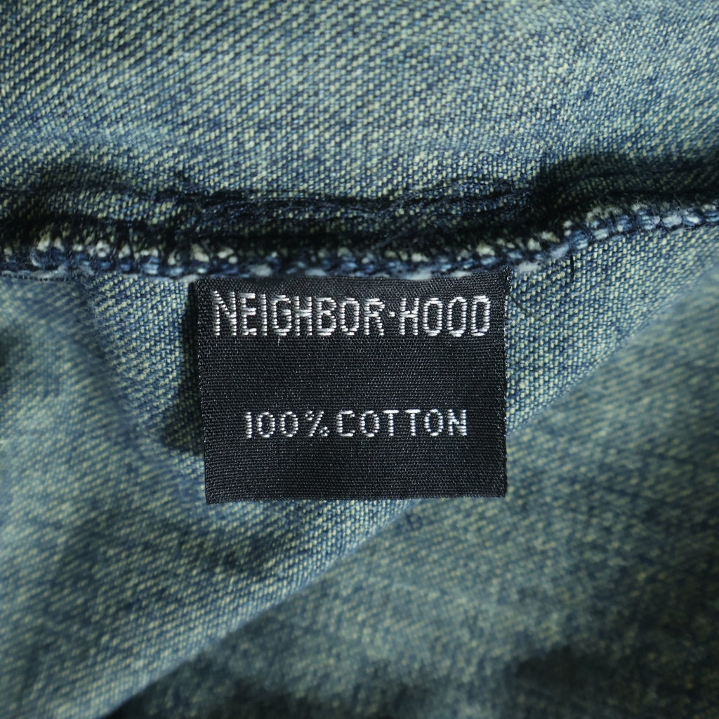 NEIGHBORHOOD(ネイバーフッド) バックプリント デニム プルオーバー 長袖シャツ インディゴ
