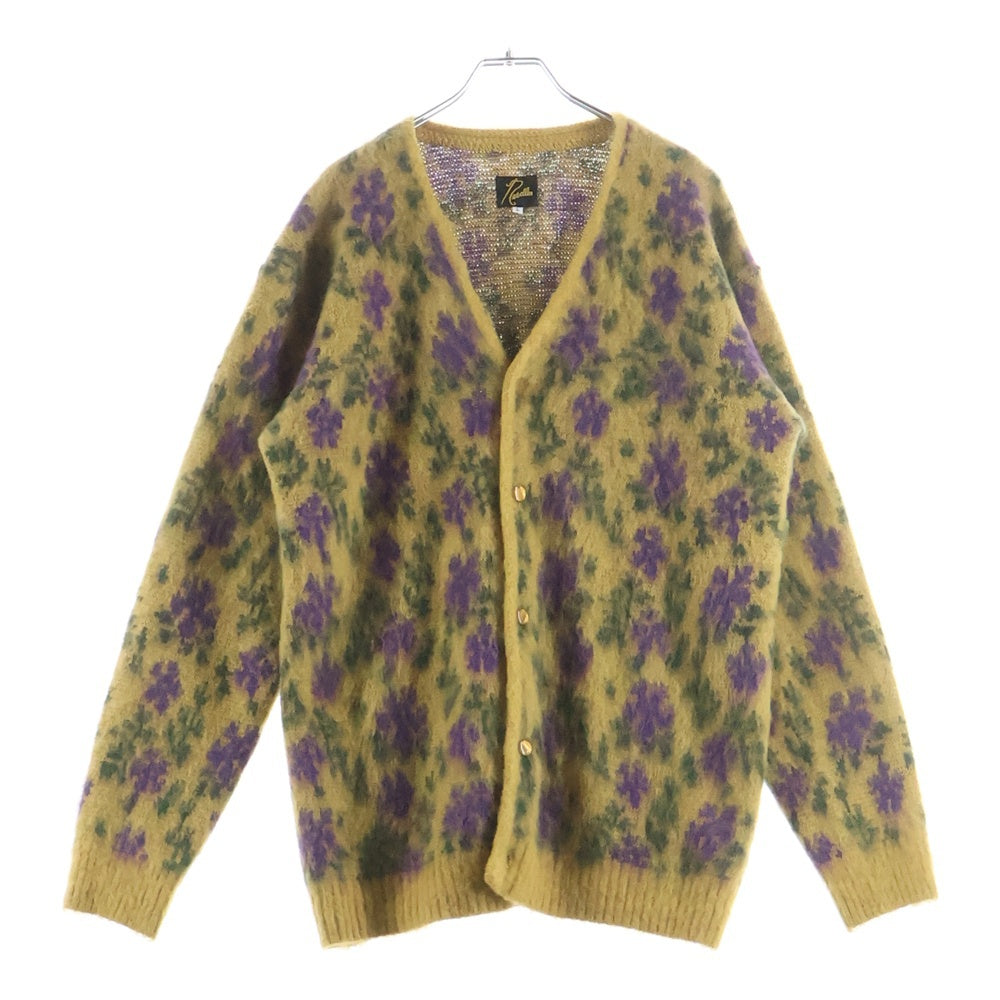 Rebuild by needles(リビルドバイニードルス) 23AW Mohair Cardigan フラワー モヘア ニット カーディガン ベージュ NS282