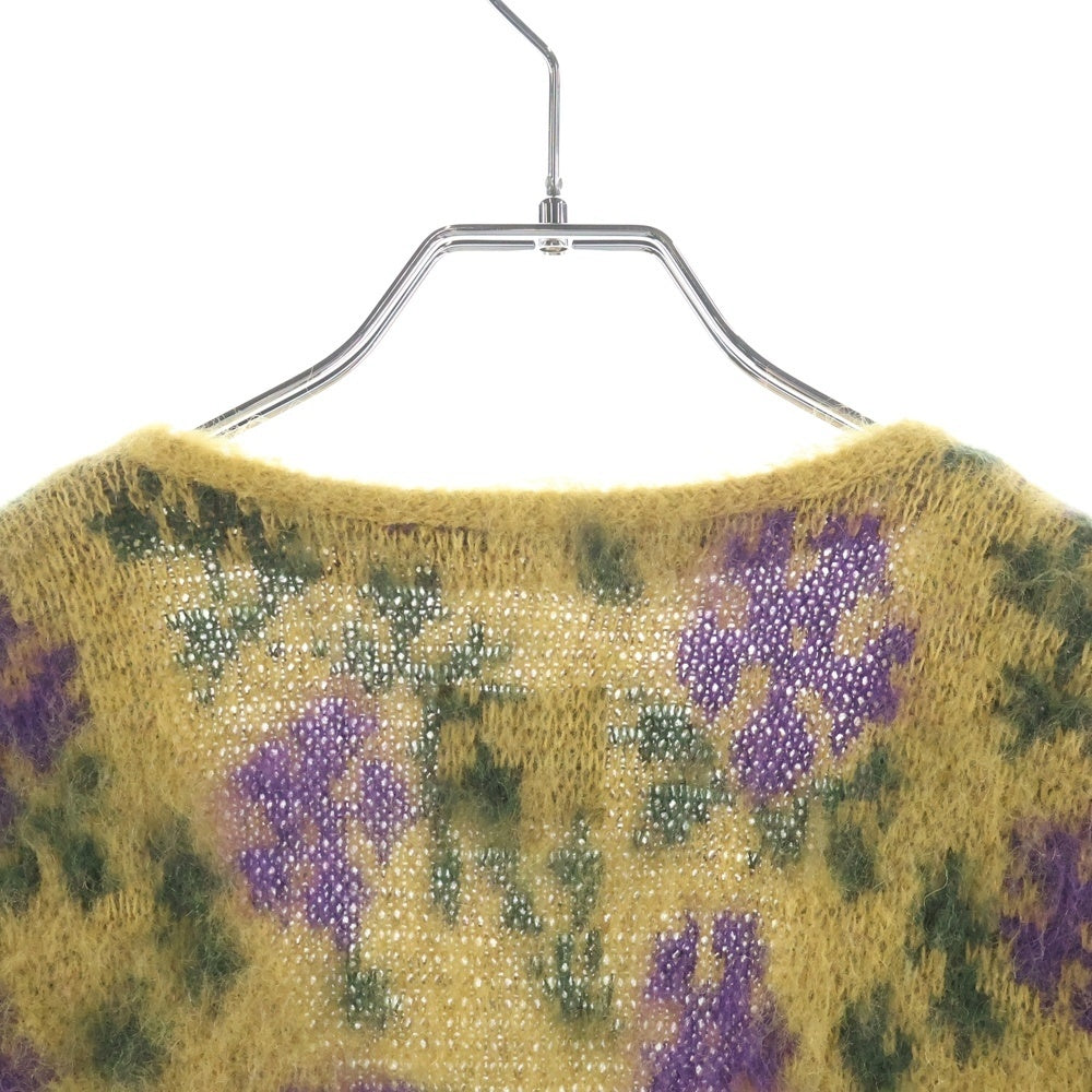 Rebuild by needles(リビルドバイニードルス) 23AW Mohair Cardigan フラワー モヘア ニット カーディガン ベージュ NS282