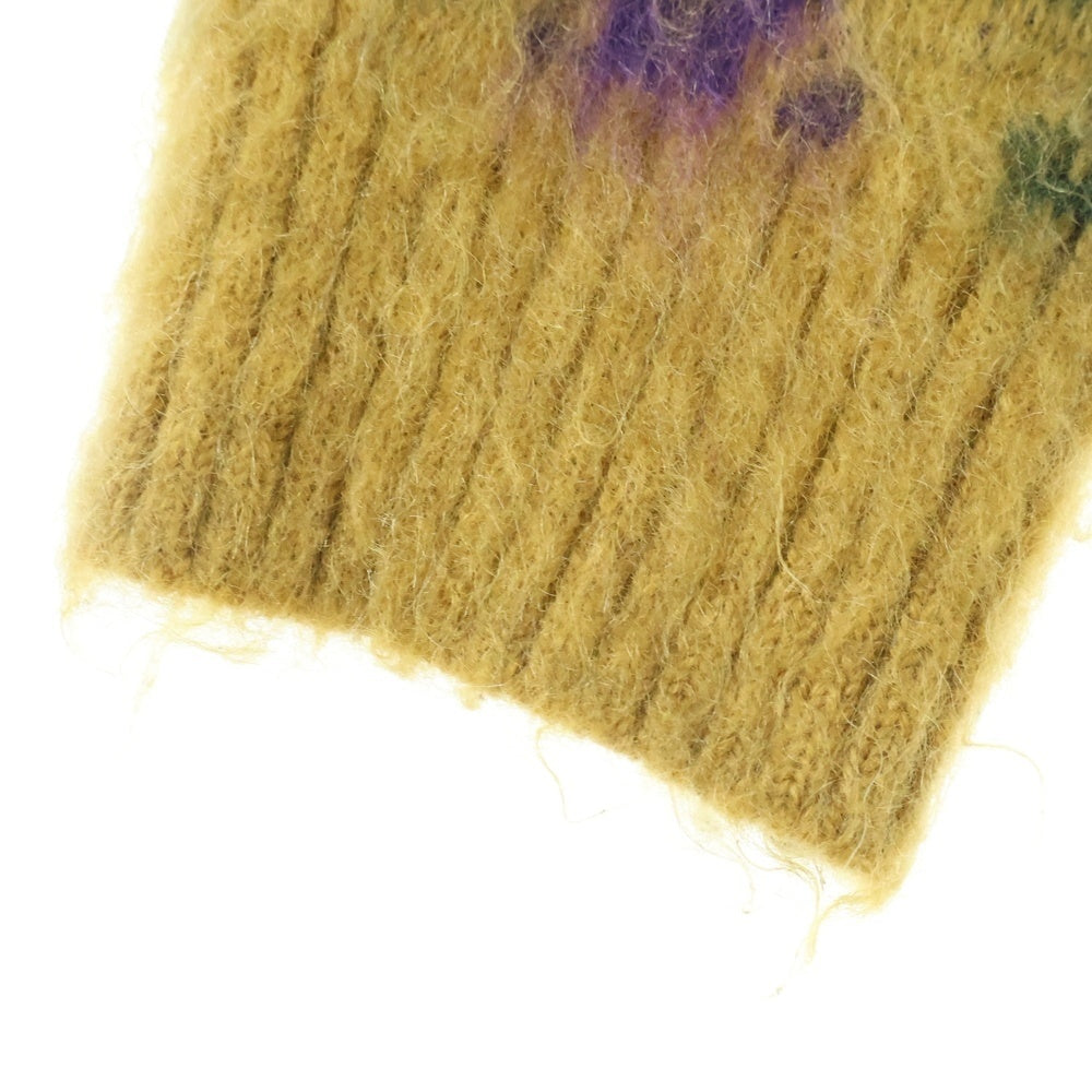 Rebuild by needles(リビルドバイニードルス) 23AW Mohair Cardigan フラワー モヘア ニット カーディガン ベージュ NS282