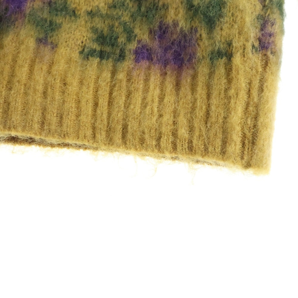 Rebuild by needles(リビルドバイニードルス) 23AW Mohair Cardigan フラワー モヘア ニット カーディガン ベージュ NS282