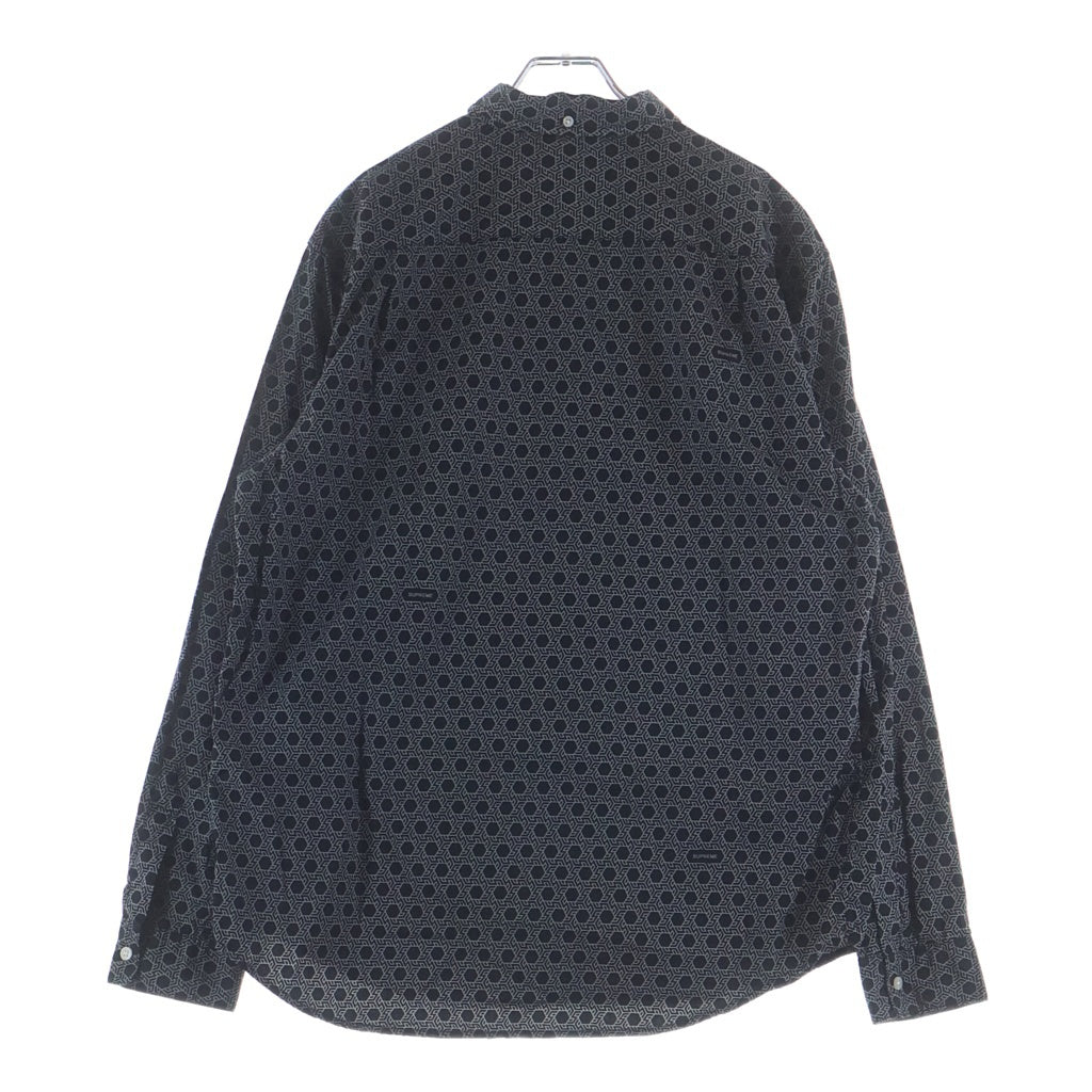 SUPREME(シュプリーム) 19AW Monogram L/S Shirt モノグラム総柄 プリント 長袖シャツ ブラック