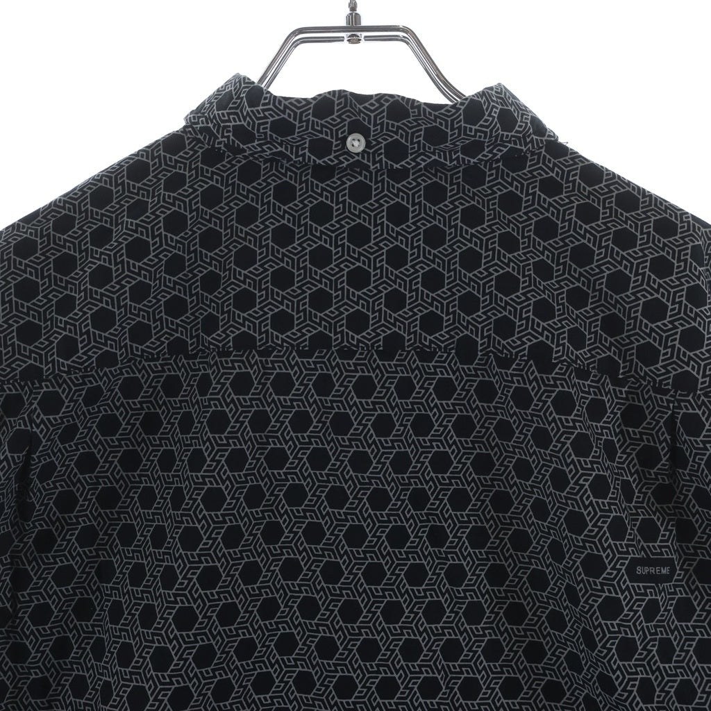 SUPREME(シュプリーム) 19AW Monogram L/S Shirt モノグラム総柄 プリント 長袖シャツ ブラック