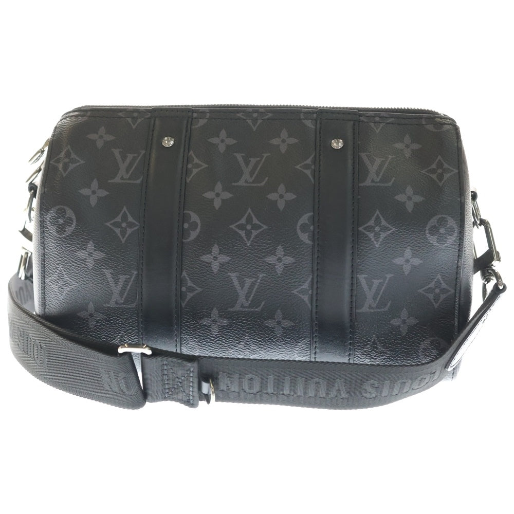 LOUIS VUITTON(ルイヴィトン) モノグラムエクリプス シティキーポル ショルダーバッグ ブラック PVCレザー RFID M45936 レディース