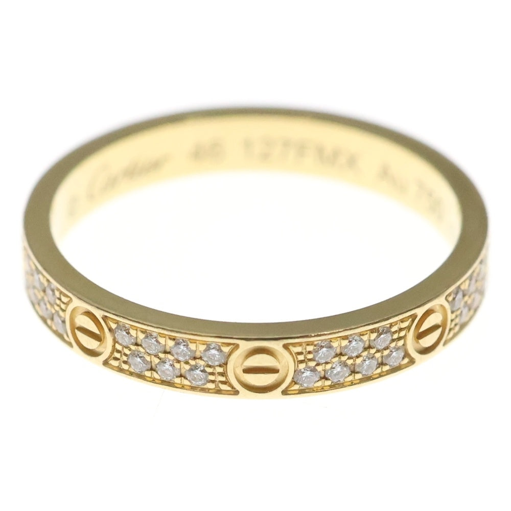 Cartier(カルティエ) ミニラブ パヴェダイヤ リング Au750 K18 PG ピンクゴールド