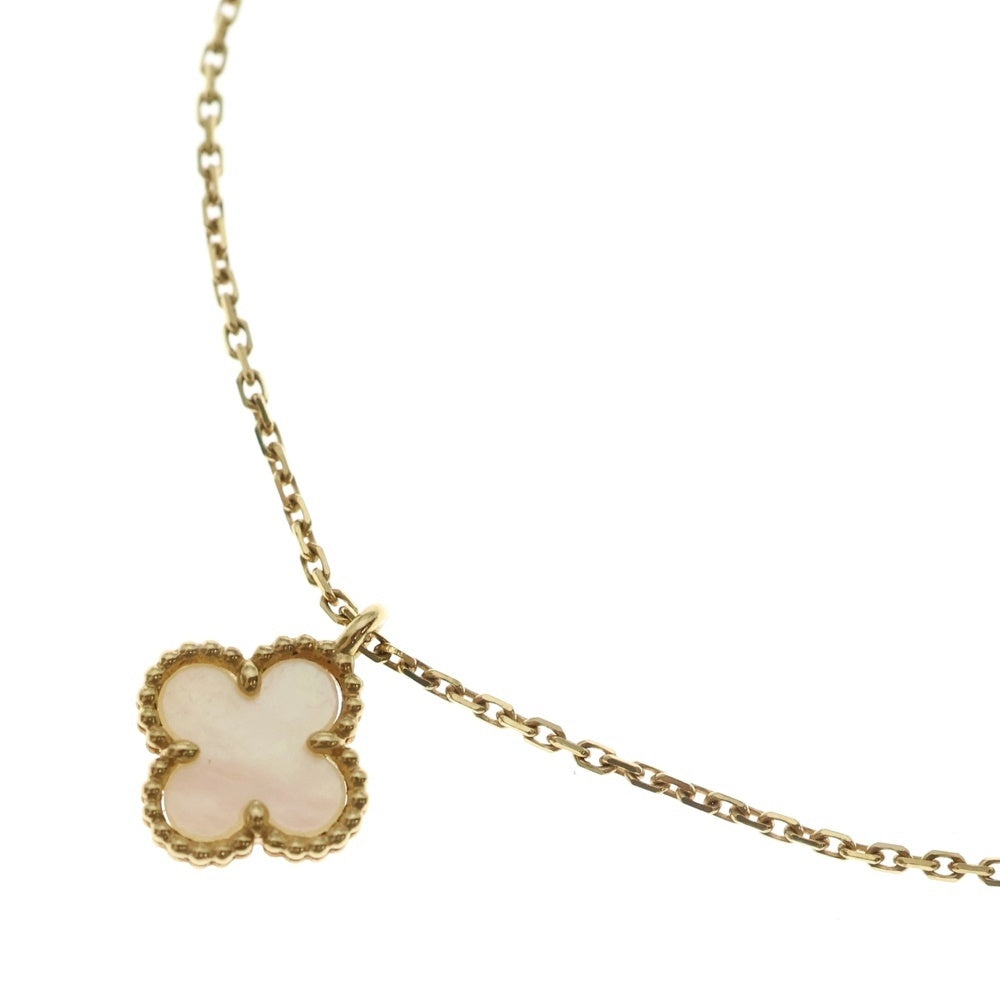 Van Cleef & Arpels(ヴァンクリーフアンドアーペル) スウィートアルハンブラ マザーオブパール ネックレス Au750 K18 YG ペンダント VCARF69100 レディース