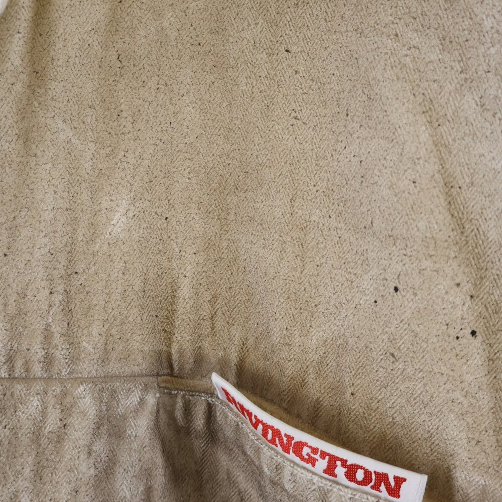 RRR-123(アールアールアール123) PROTESTANT SHIRT プロテスタント ユーズド加工 オーバーサイズ ドルマンスリーブ 長袖シャツ ホワイト/ブラウン NAZA-SI96