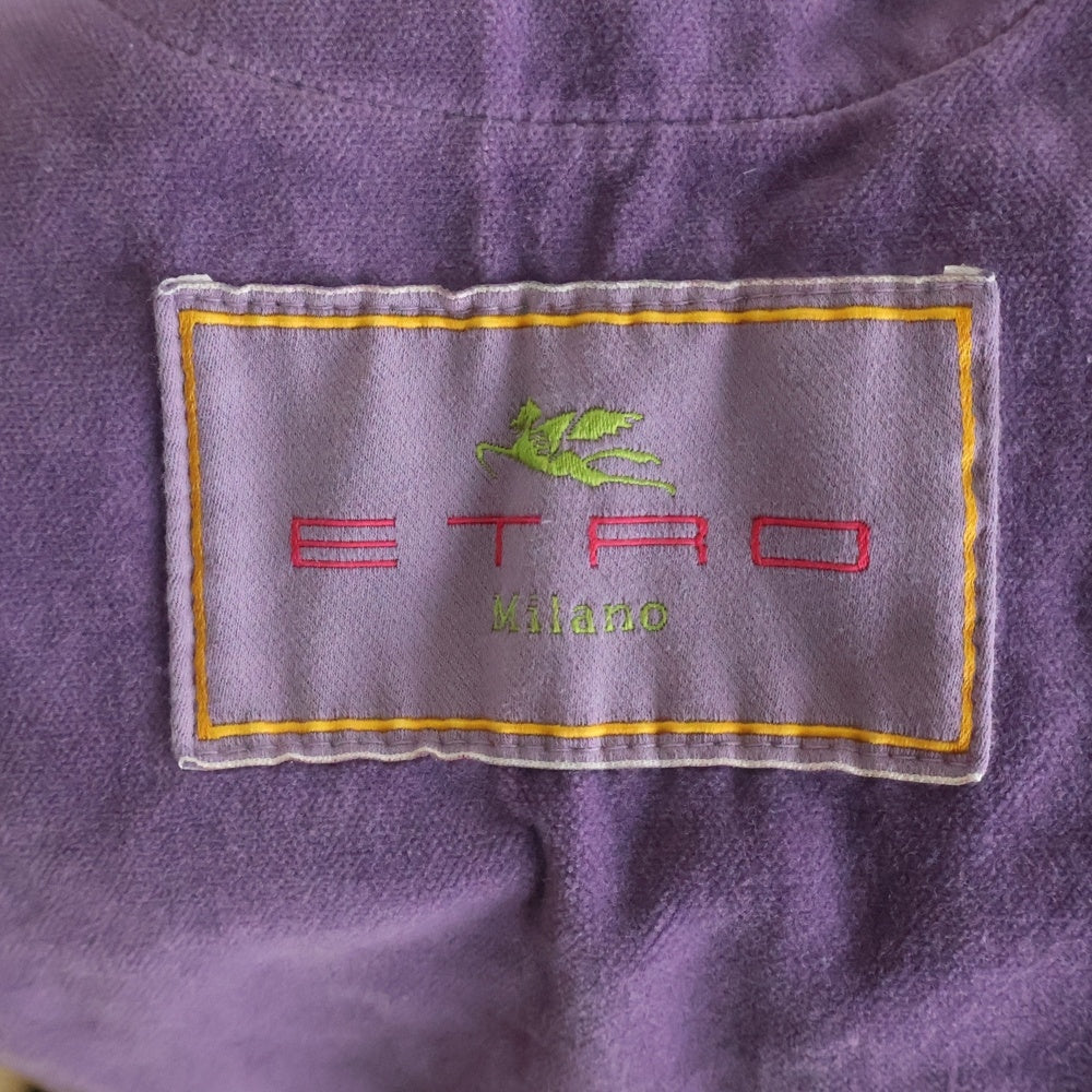 ETRO(エトロ) ベロア テーラードジャケット パープル レディース