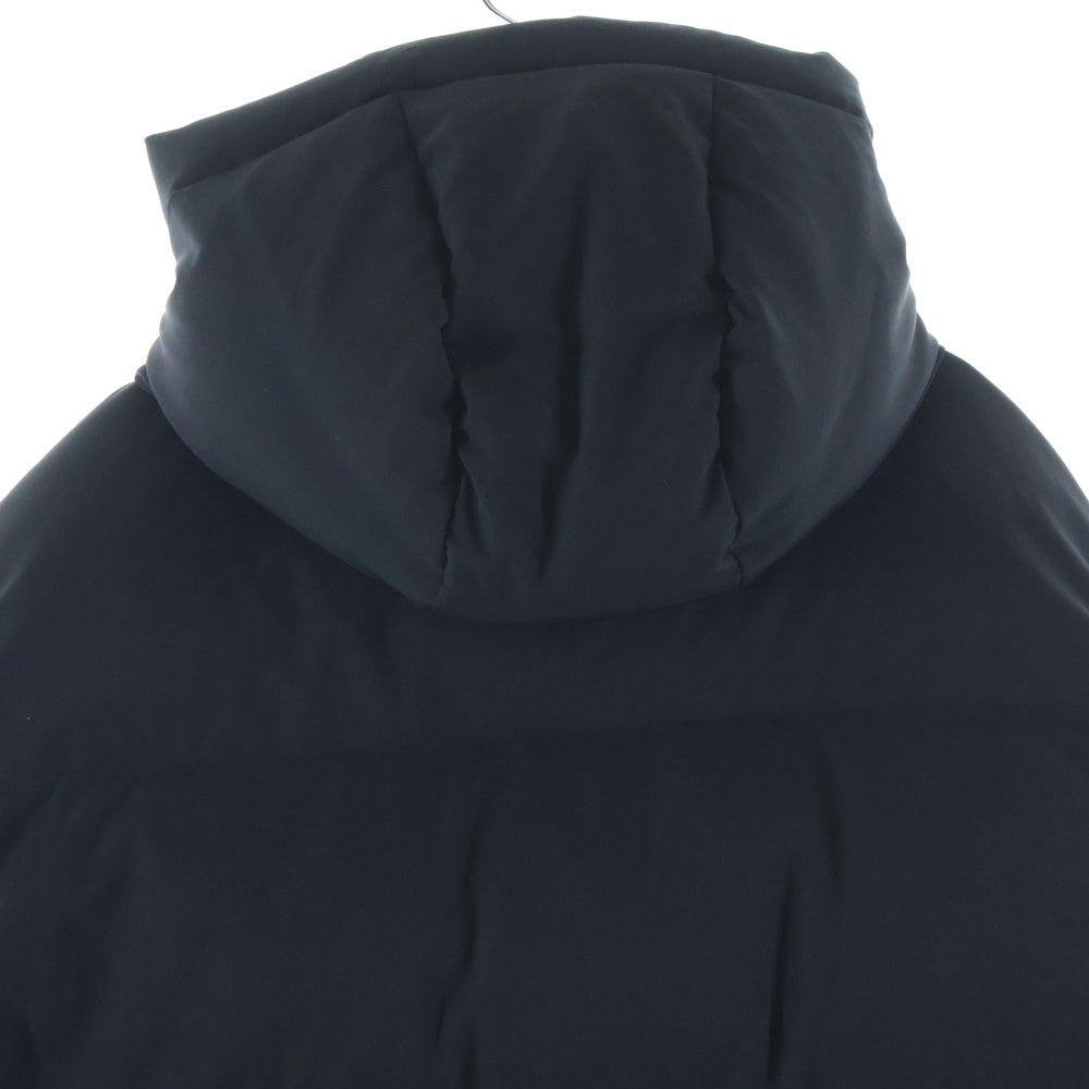 Armani Exchange(アルマーニ エクスチェンジ) ロゴプリントフード付きダウンジャケット ブラック 6LZB12 ZNICZ レディース