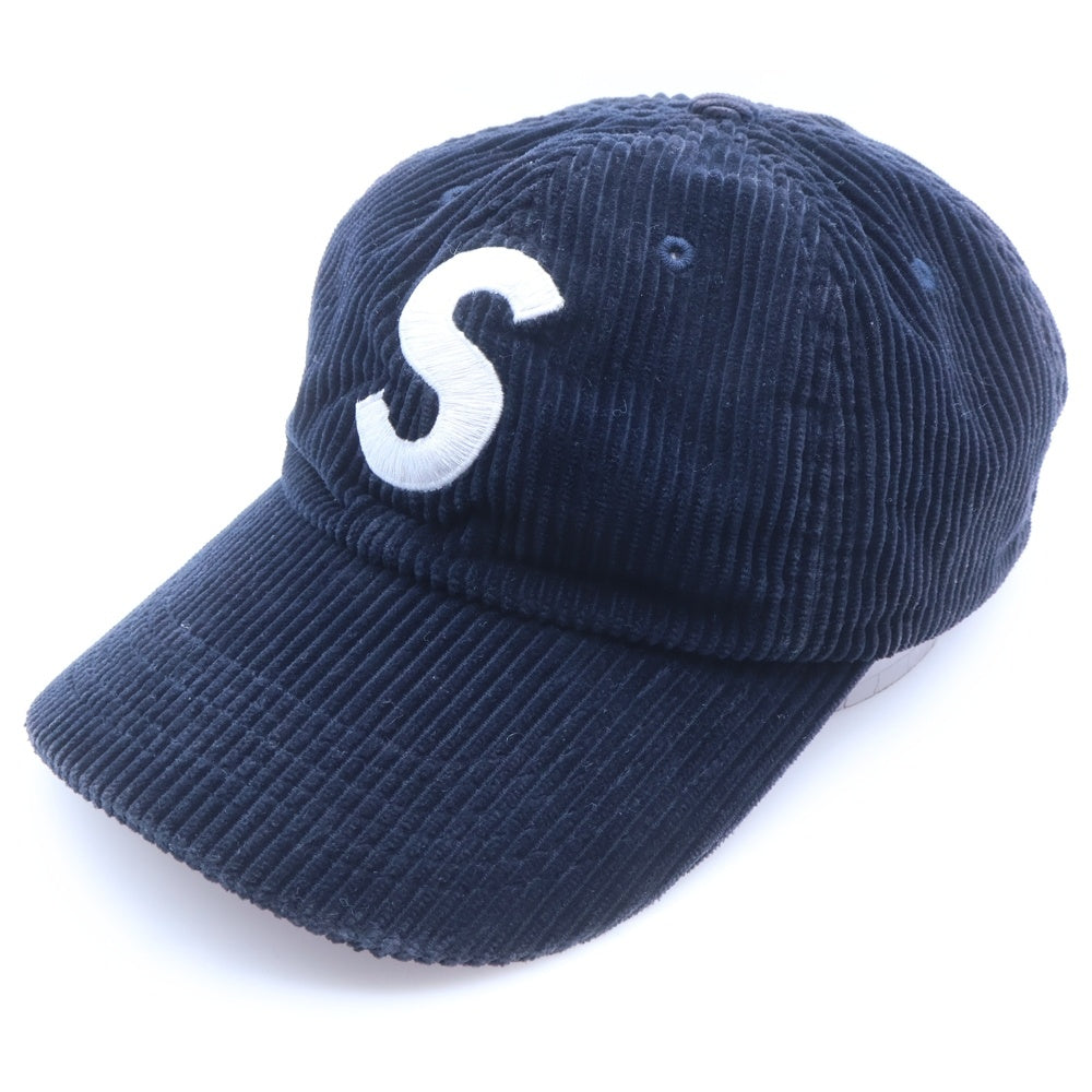SUPREME(シュプリーム) Corduroy S Logo 6-Panel Cap コーデュロイ Sロゴ 6パネルキャップ ネイビー