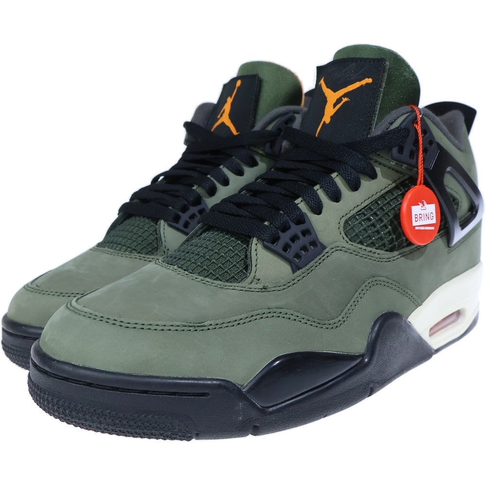NIKE(ナイキ) ×UNDEFEATED AIR JORDAN 4 RETRO IB1519-200 アンディフィーテッド エアジョーダン4 レトロ ハイカットスニーカー カーキ US10/28cm