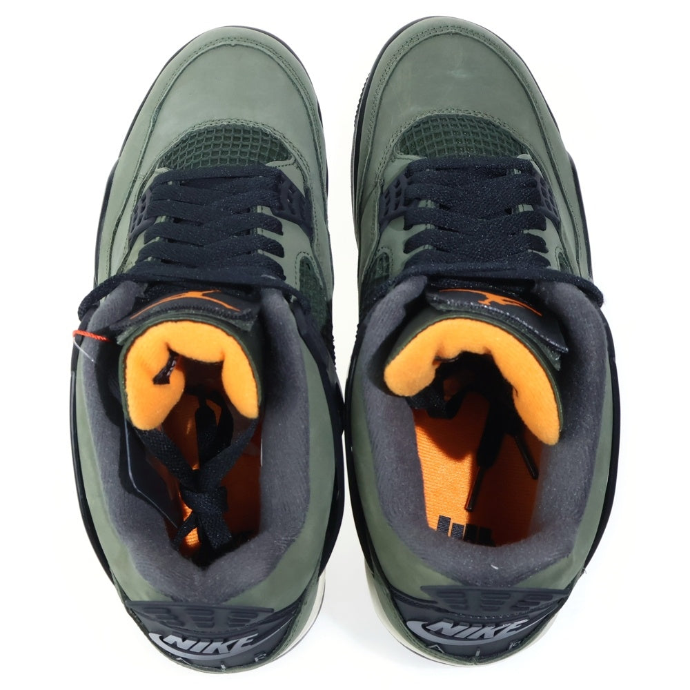 NIKE(ナイキ) ×UNDEFEATED AIR JORDAN 4 RETRO IB1519-200 アンディフィーテッド エアジョーダン4 レトロ ハイカットスニーカー カーキ US10/28cm