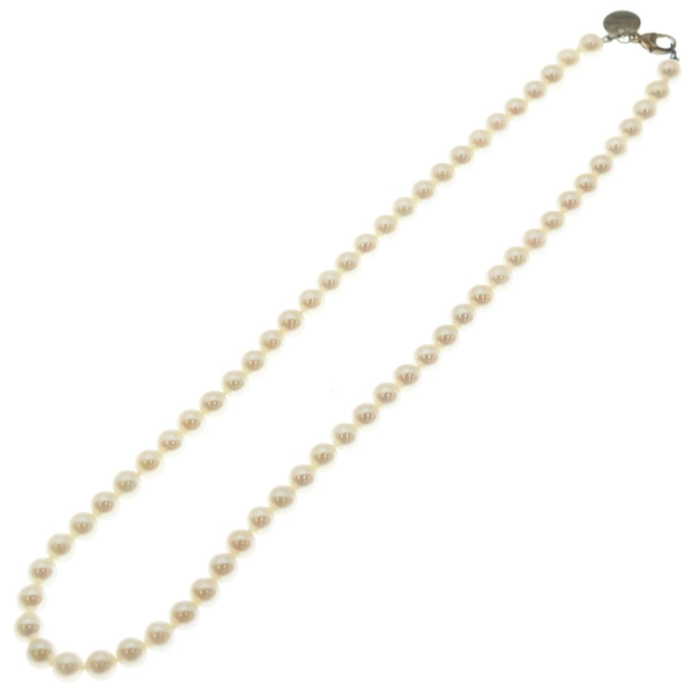 TIFFANY & Co.(ティファニー) パールネックレス 6ミリ玉 40センチ ペンダント ホワイト Ag925 24.3g シルバー金具 レディース