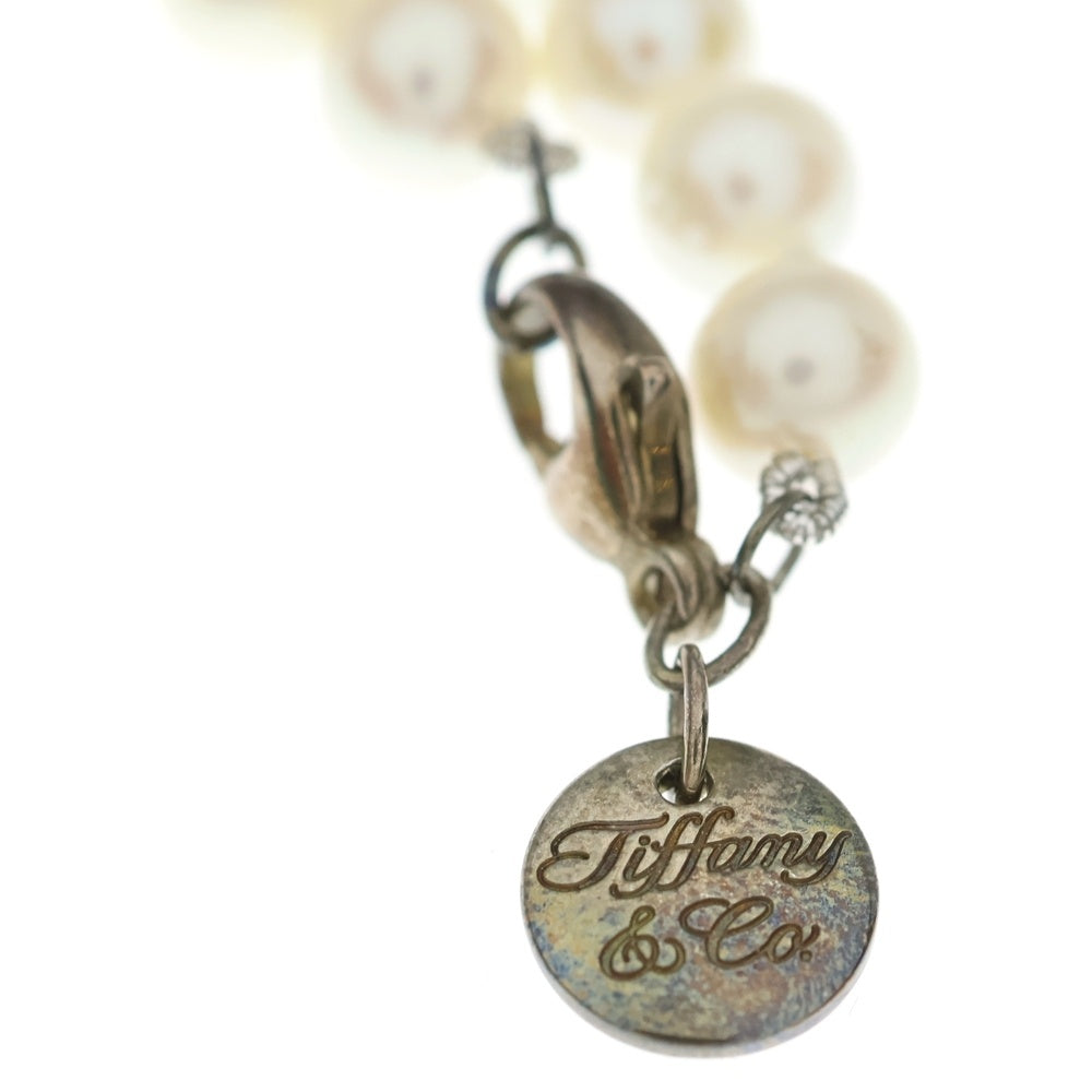 TIFFANY & Co.(ティファニー) パールネックレス 6ミリ玉 40センチ ペンダント ホワイト Ag925 24.3g シルバー金具 レディース