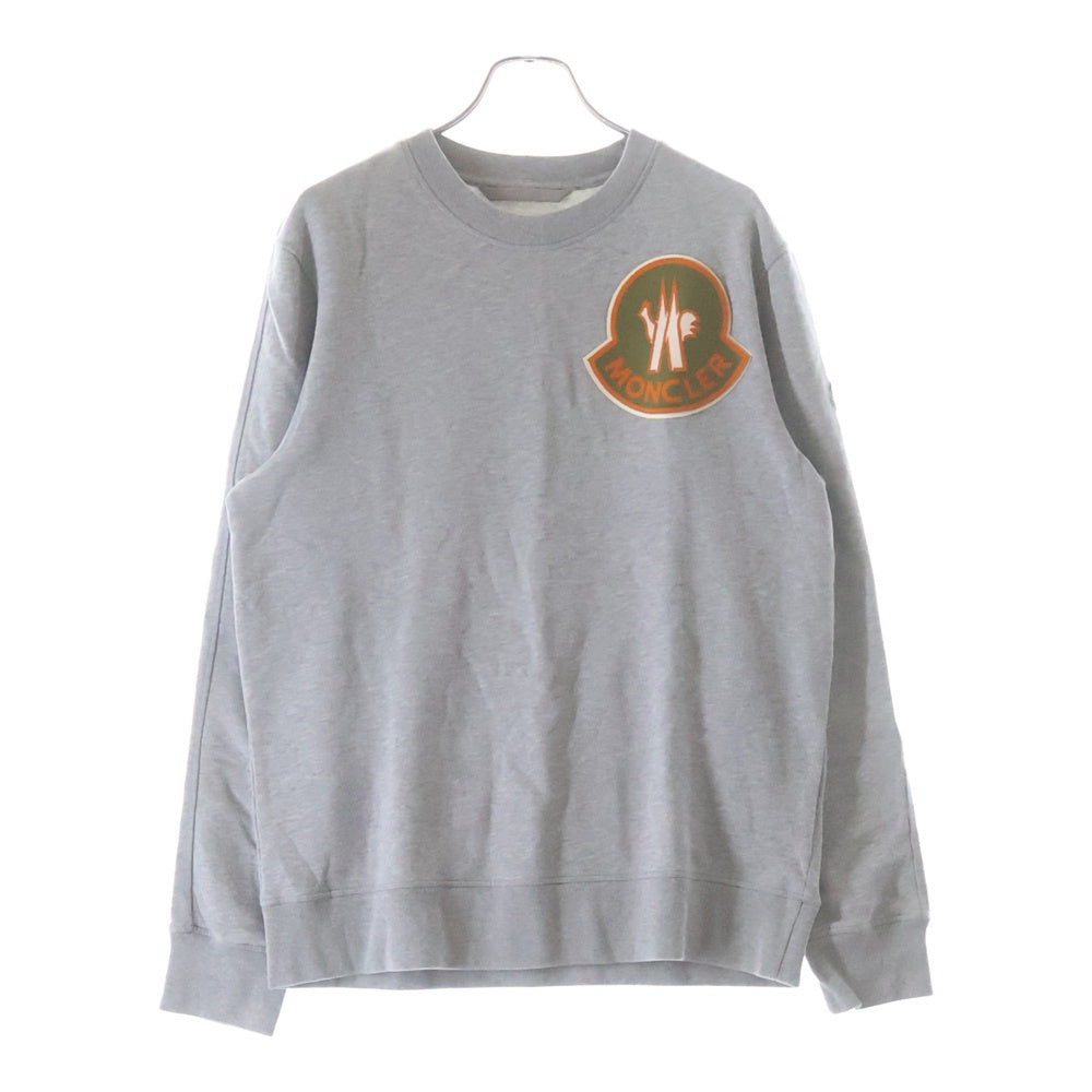 MONCLER(モンクレール) クルーネックスウェット トレーナー グレー パッチロゴ H10928G00018