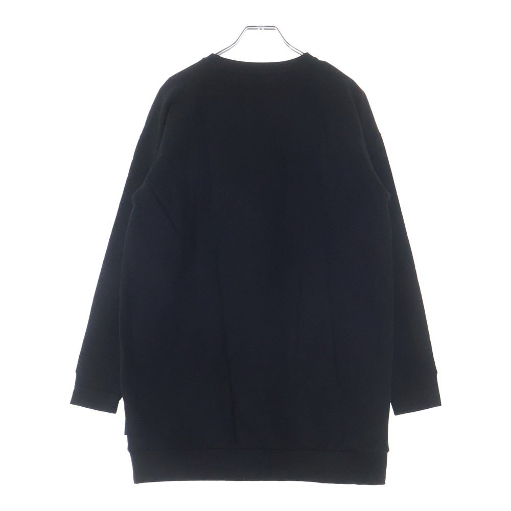 MONCLER(モンクレール) 22SS ロゴ刺繍 クルーネック プルオーバー スウェットトレーナー ブラック キッズ F29548G72010