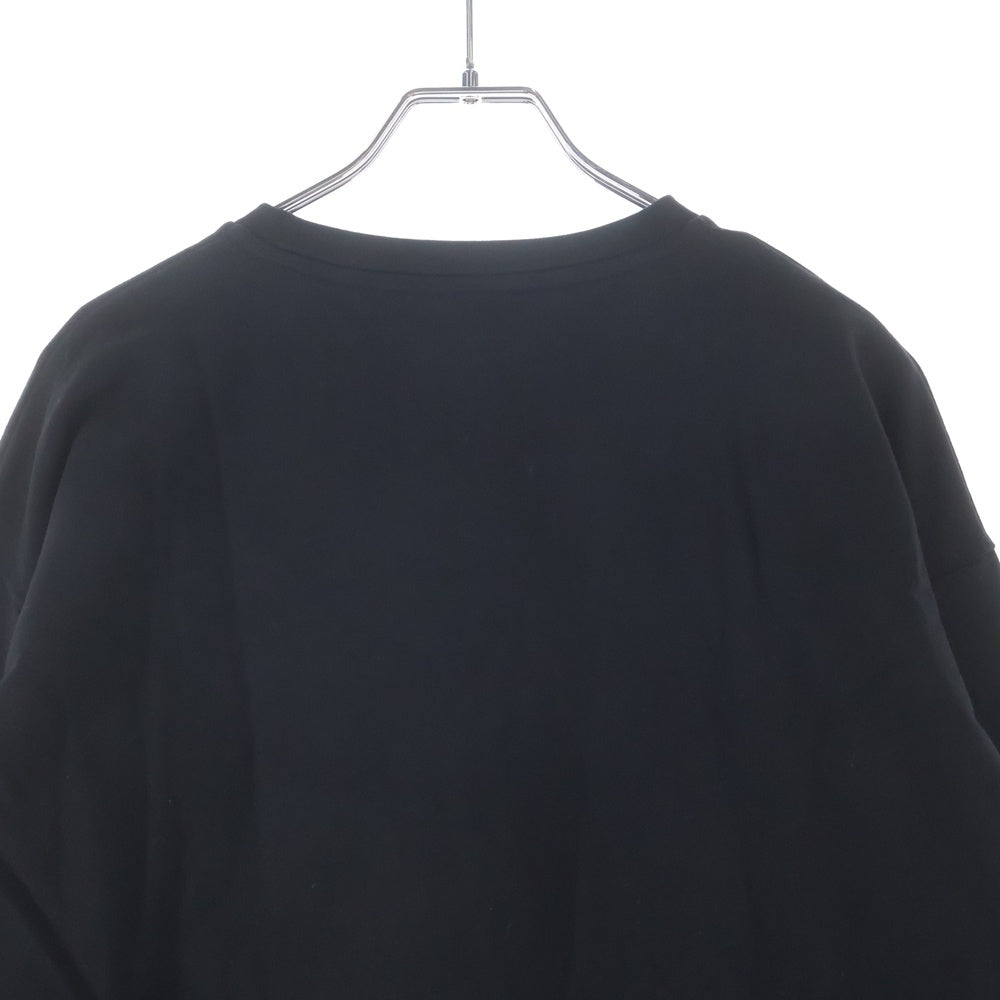 MONCLER(モンクレール) 22SS ロゴ刺繍 クルーネック プルオーバー スウェットトレーナー ブラック キッズ F29548G72010
