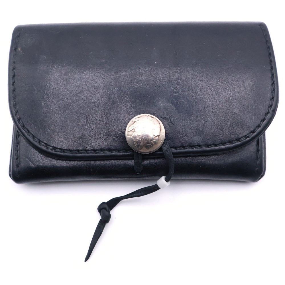 goro's(ゴローズ) コンチョ付レザーコンパクトウォレット 財布 ブラック