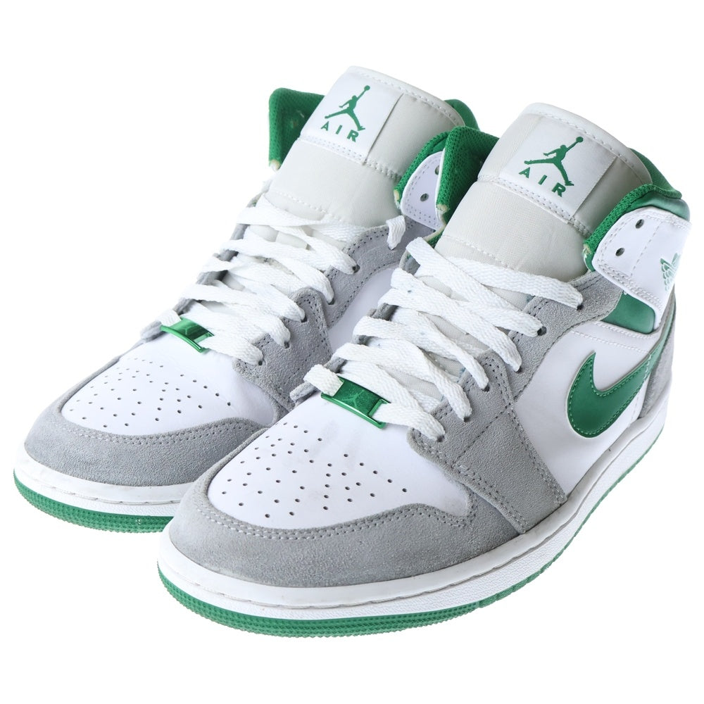 NIKE(ナイキ) AIR JORDAN 1 MID SE エアジョーダン ワン エスイー ミッドカットスニーカー ホワイト/グリーン US8.5/26.5cm DC7294-103