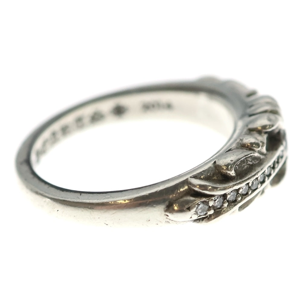 CHROME HEARTS(クロムハーツ) BABY CLSC P D ベイビークラシックフローラルクロス PAVEダイヤ リング シルバー