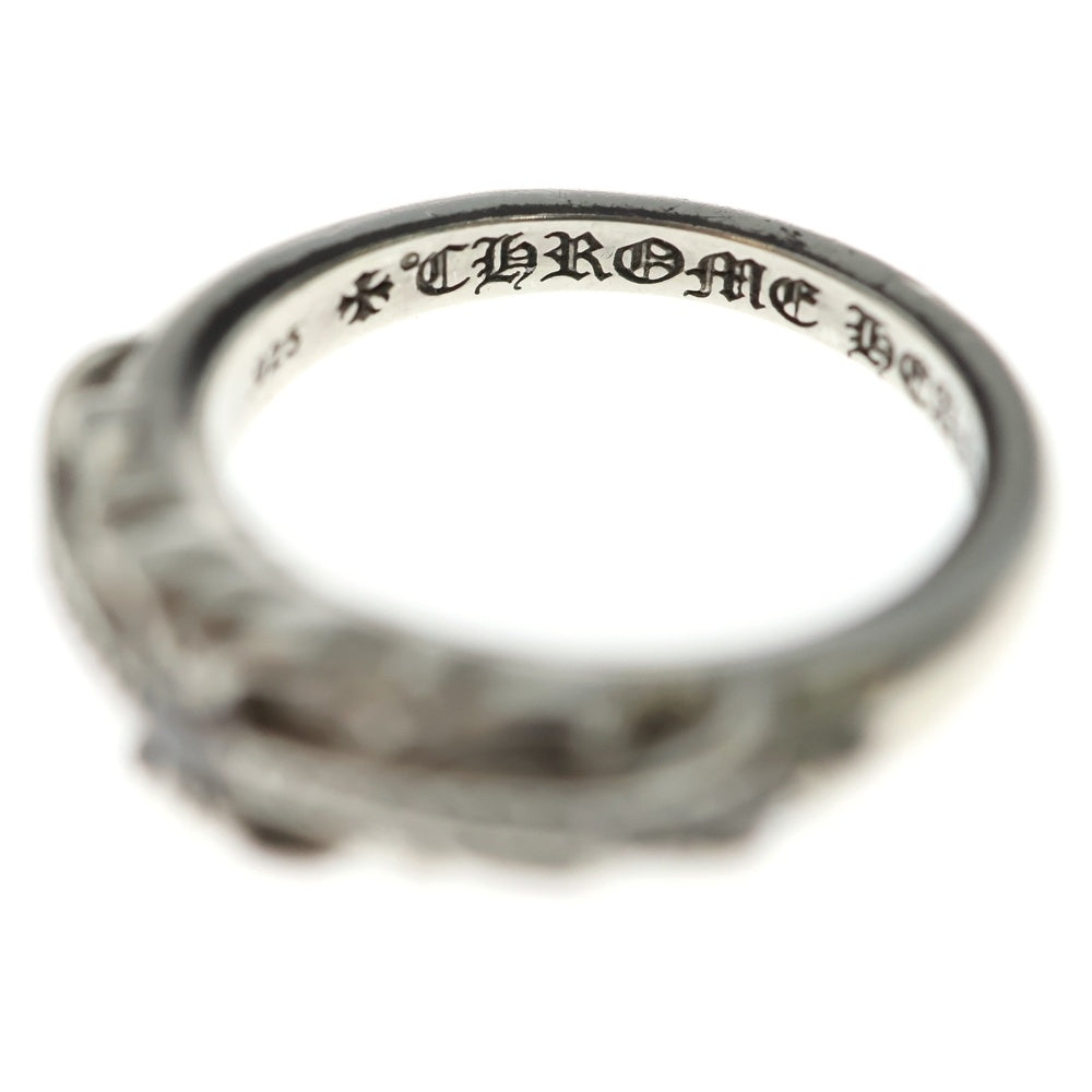 CHROME HEARTS(クロムハーツ) BABY CLSC P D ベイビークラシックフローラルクロス PAVEダイヤ リング シルバー