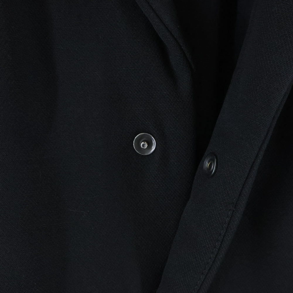 EMPORIO ARMANI(エンポリオアルマーニ) 比翼 スナップボタン オーバー チェスターコート ブラック レディース