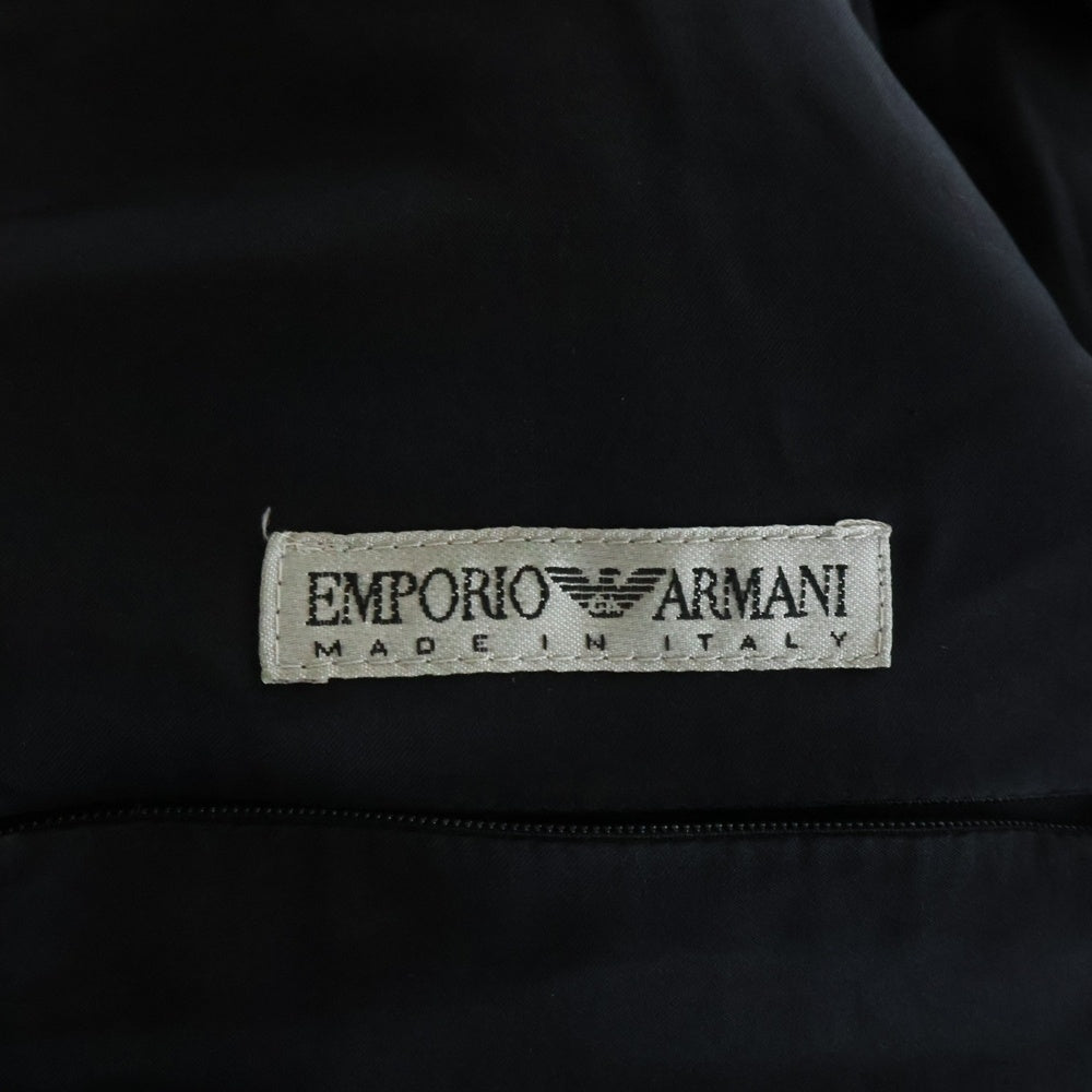 EMPORIO ARMANI(エンポリオアルマーニ) 比翼 スナップボタン オーバー チェスターコート ブラック レディース