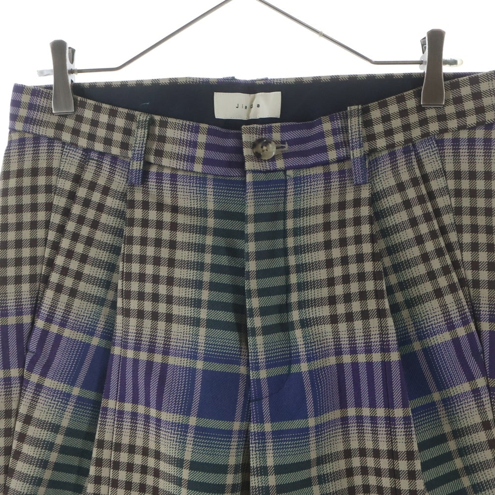 Jieda(ジエダ) 20AW チェック総柄スラックスパンツ ベージュ Jie-20W-PT05-A レディース