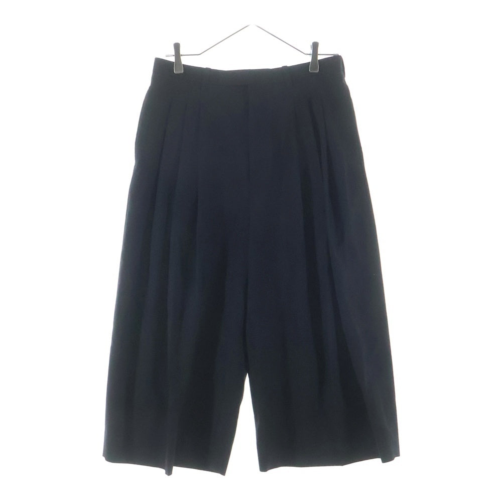 LAD MUSICIAN(ラッドミュージシャン) 19AW WOOL GABARDINE 3TUCK CROPPED ウールギャバ3タック クロップド スラックスパンツ ブラック 2119-553 レディース