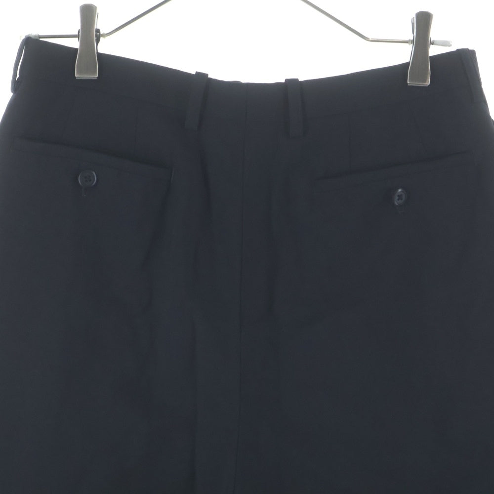 LAD MUSICIAN(ラッドミュージシャン) 19AW WOOL GABARDINE 3TUCK CROPPED ウールギャバ3タック クロップド スラックスパンツ ブラック 2119-553 レディース